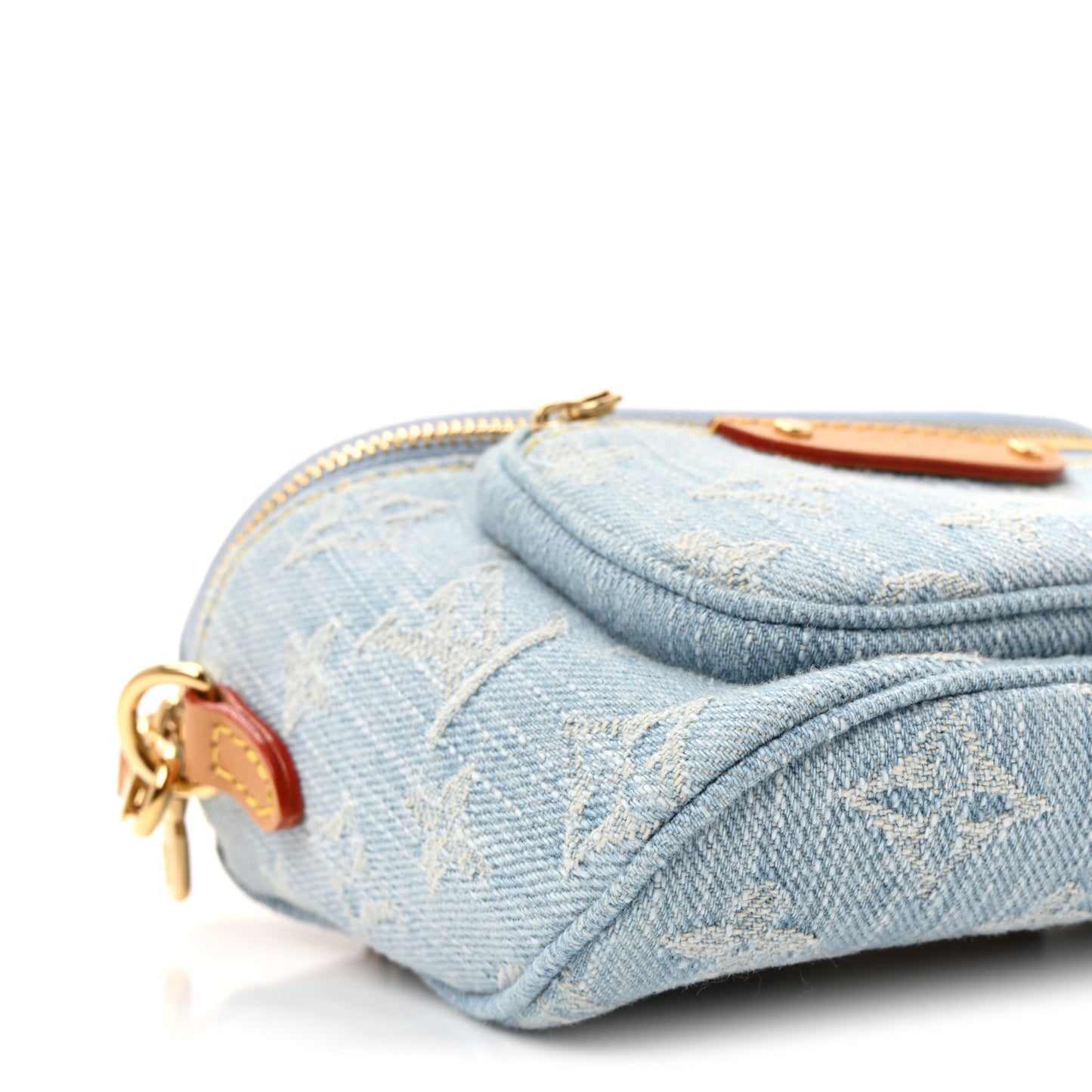 Monogram Denim Mini Bumbag Sky Blue