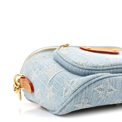 Louis Vuitton Monogram Denim Mini Bumbag Sky Blue 8 of 10