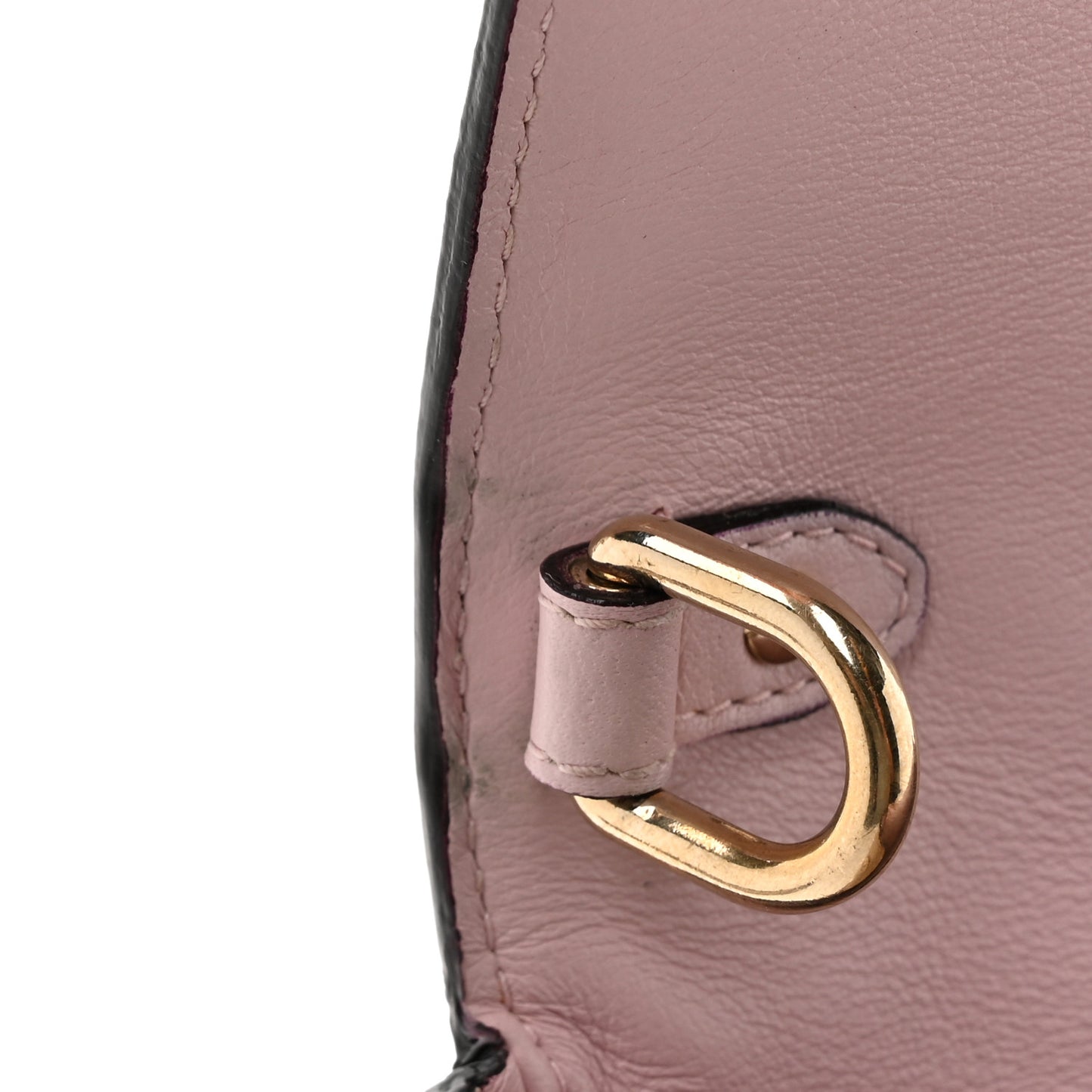 Metallic Bullcalf Small Be Dior Flap Pale Gold