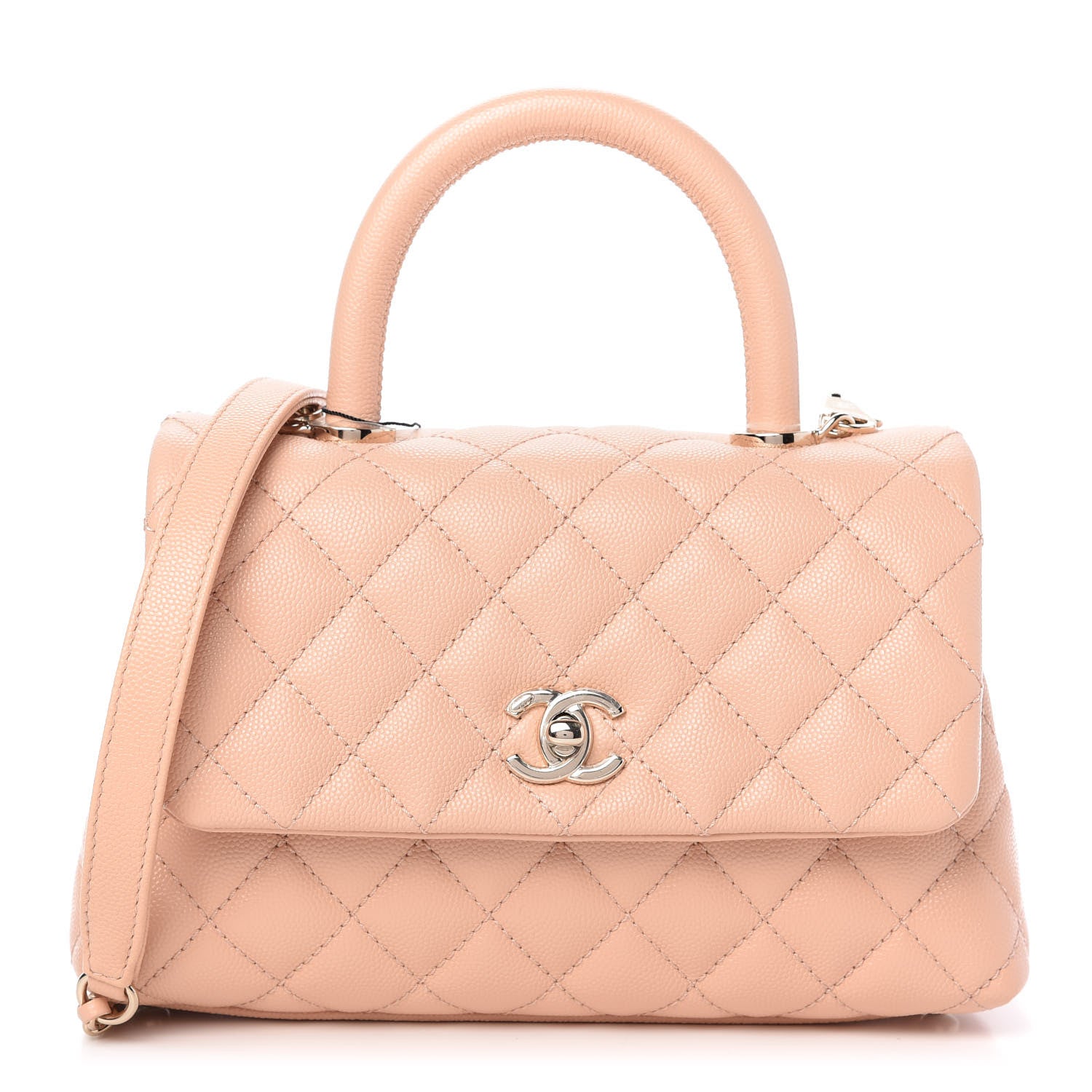 Chanel Caviar Quilted Mini Coco Handle Flap Light Pink 1 of 10