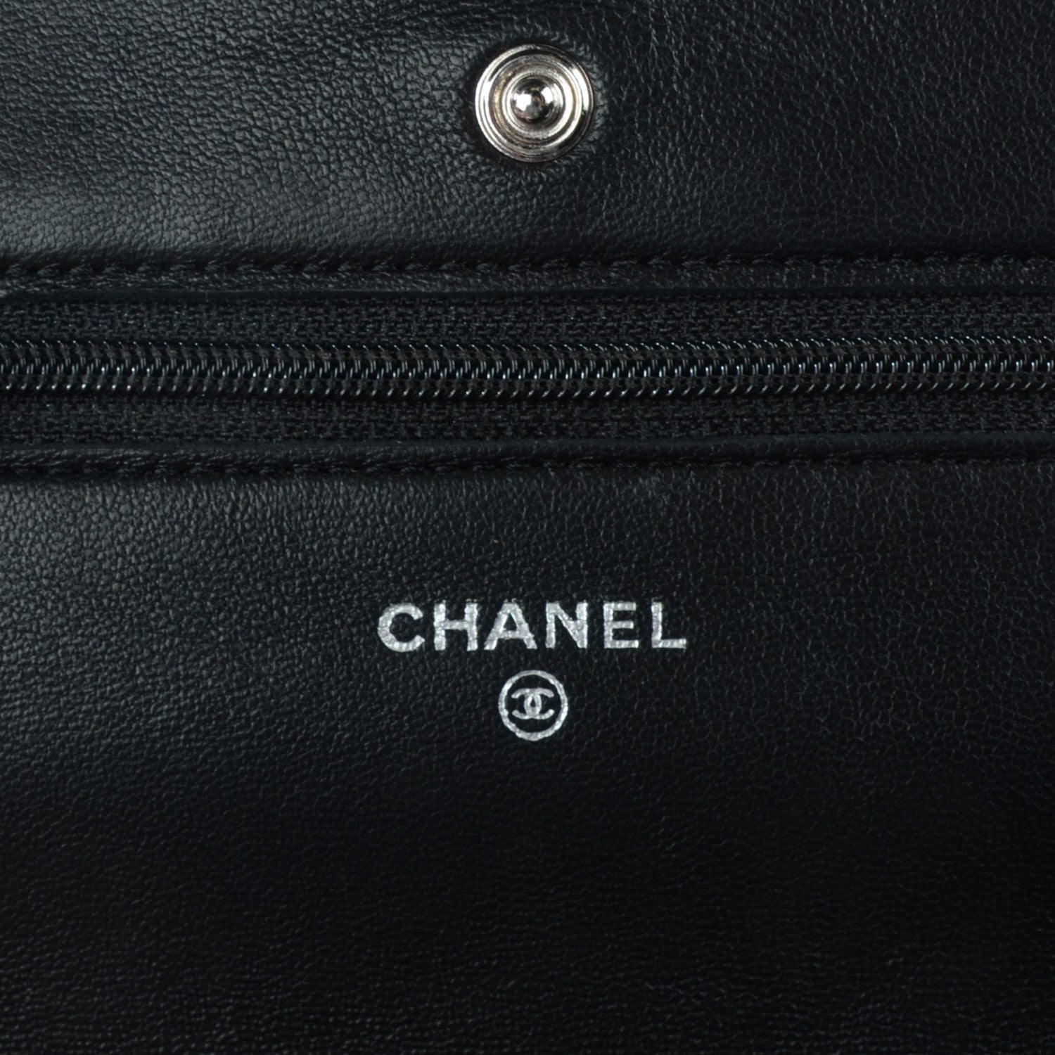 Chanel Lambskin Quilted Wallet On Chain WOC Black 6 of 8