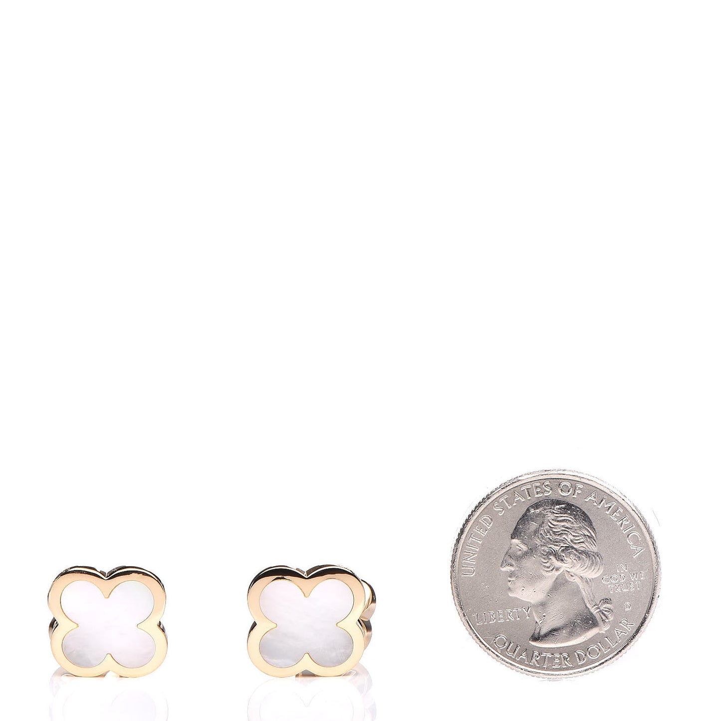 18K Yellow Gold Mother of Pearl Pure Alhambra Cufflinks