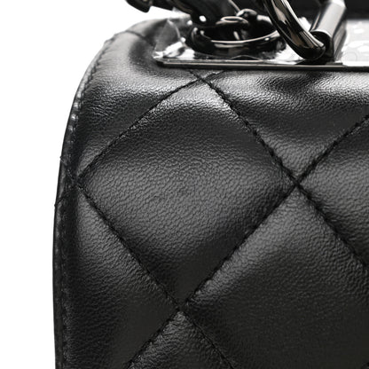 Chanel Lambskin Quilted Small Trendy CC Dual Handle Flap Bag So Black 11 of 11