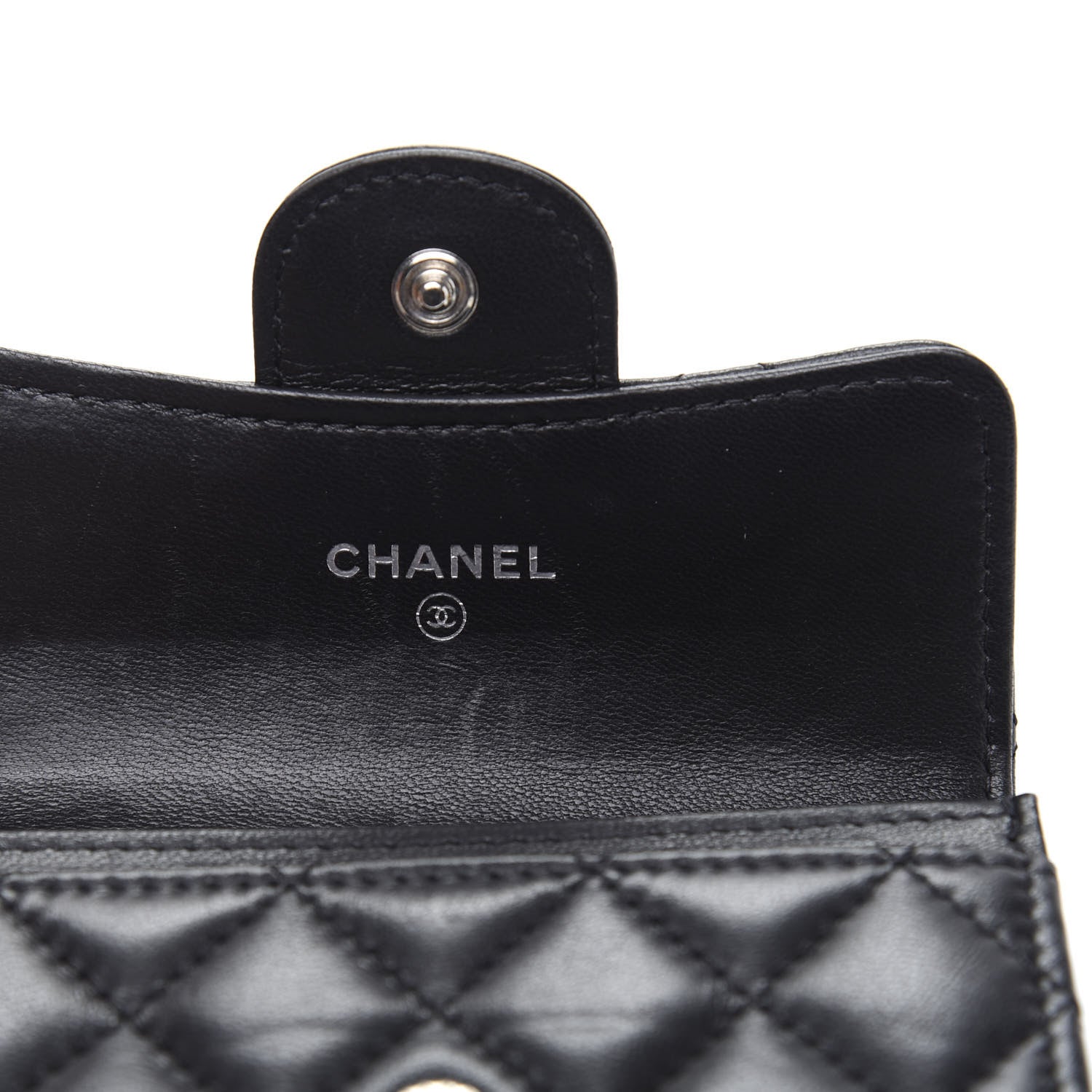 Chanel Lambskin Quilted Flap Card Holder Black 7 of 10