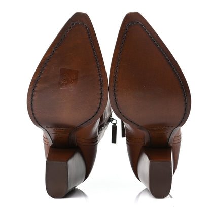 Saint Laurent Calfskin Theo 95 Zip Boot 37 Cuoio 5 of 9