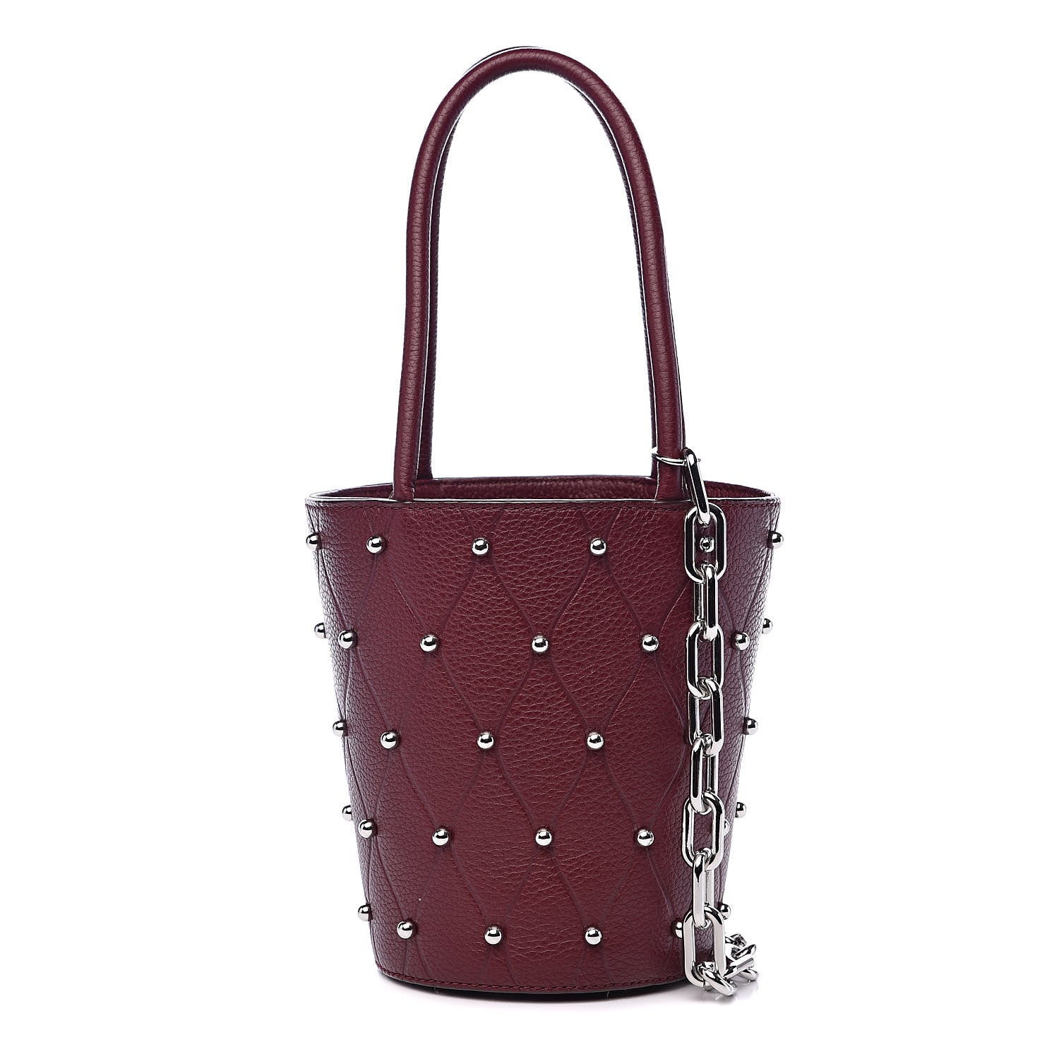 Alexander Wang Pebbled Calfskin Mini Roxy Bucket Bag Burgundy 1 of 9