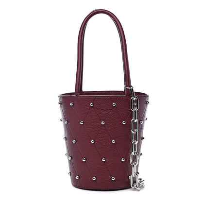Alexander Wang Pebbled Calfskin Mini Roxy Bucket Bag Burgundy 1 of 9
