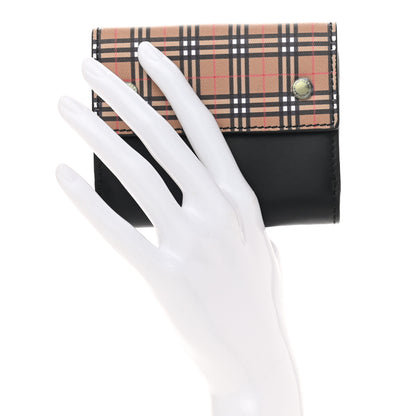 Burberry Mini Vintage Check Luna French Wallet Black 2 of 8