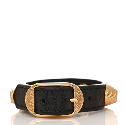 Balenciaga Agneau Giant 12 Gold Hardware Stud Bracelet M Black 3 of 4