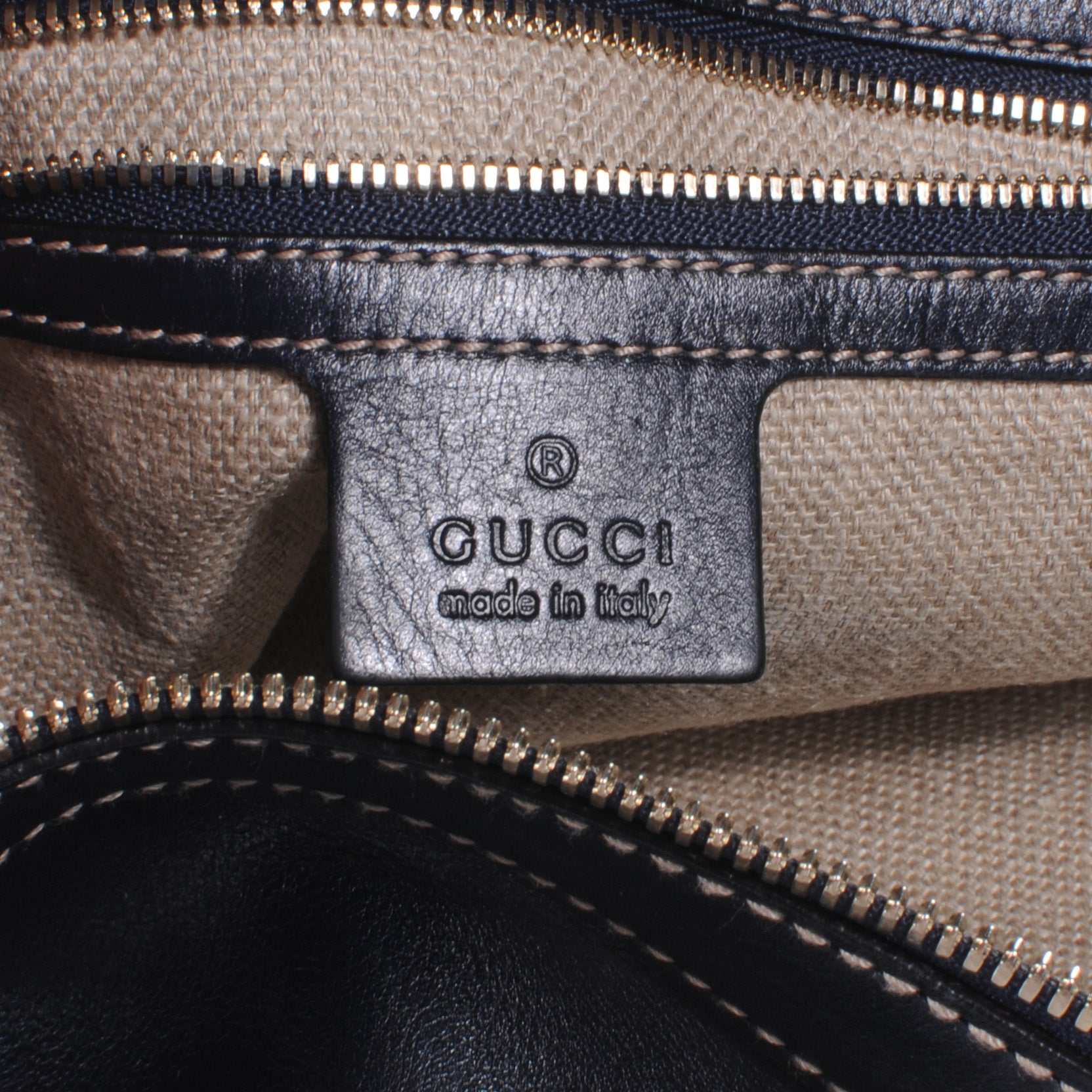 Gucci Leather Web Strap Hobo Navy 6 of 8