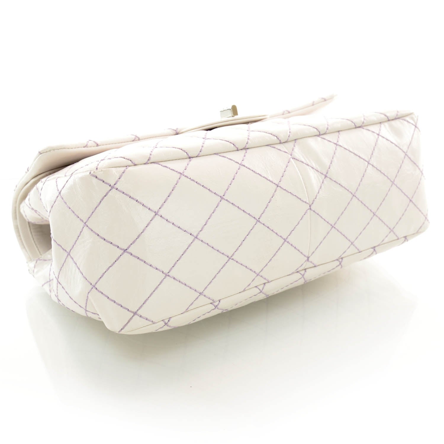 Chanel Calfskin Lilac Surpique 2.55 Reissue 226 Flap Ivory 4 of 8