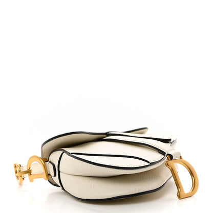 Christian Dior Grained Calfskin Mini Saddle Bag White 4 of 10