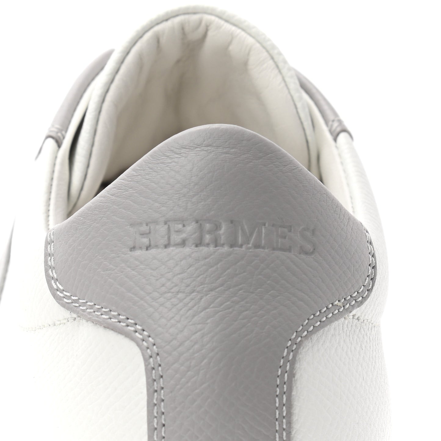 Epsom Suede Boomerang Sneakers 36 White Gris