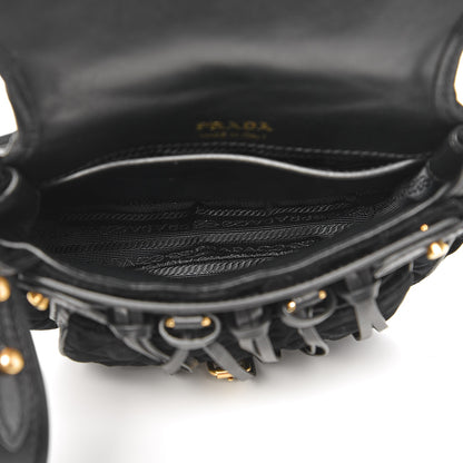 Prada Velluto Impuntu Corsaire Bag Black 5 of 6