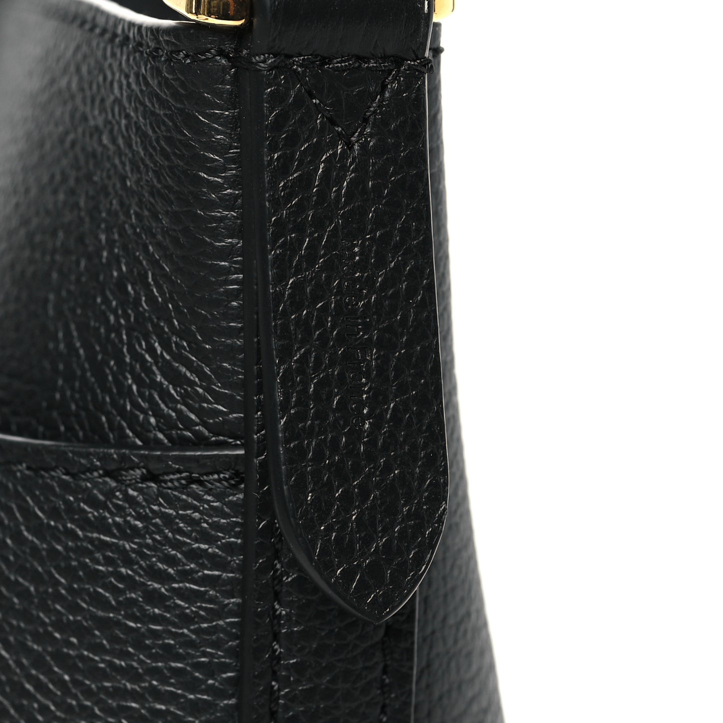 Calfskin Lock and Walk Bucket Black