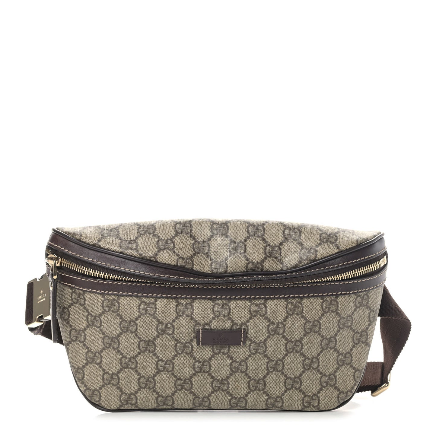 GG Supreme Monogram Belt Bag Dark Brown