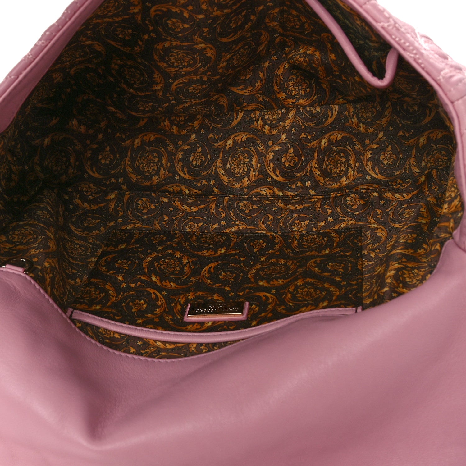 Versace Nappa Barocco Quilted Vanitas Medea Shoulder Bag Pink 5 of 8