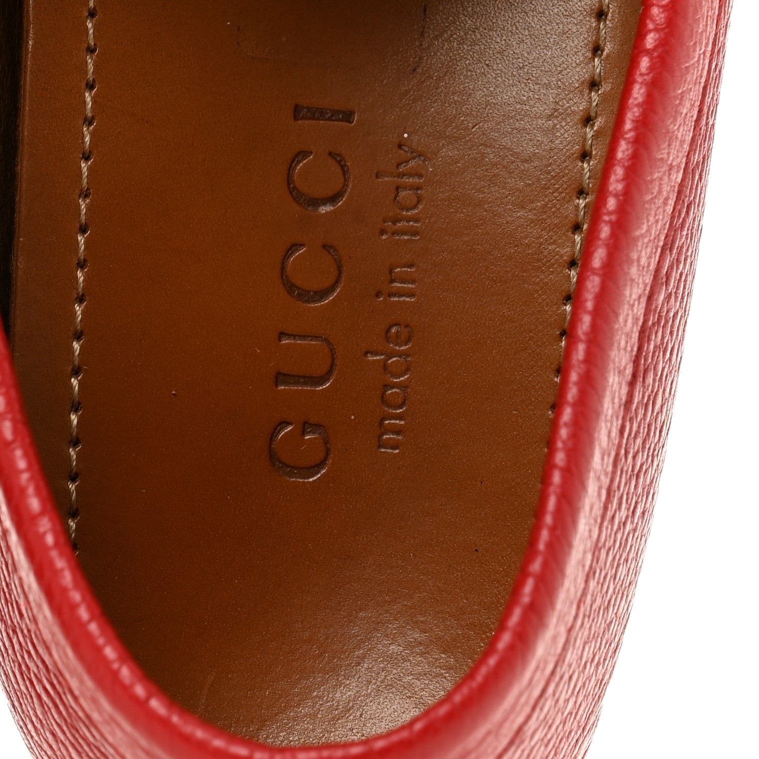 Gucci Road Calfskin Web Mens Horsebit Driver Loafers 6.5 Rosso 7 of 11