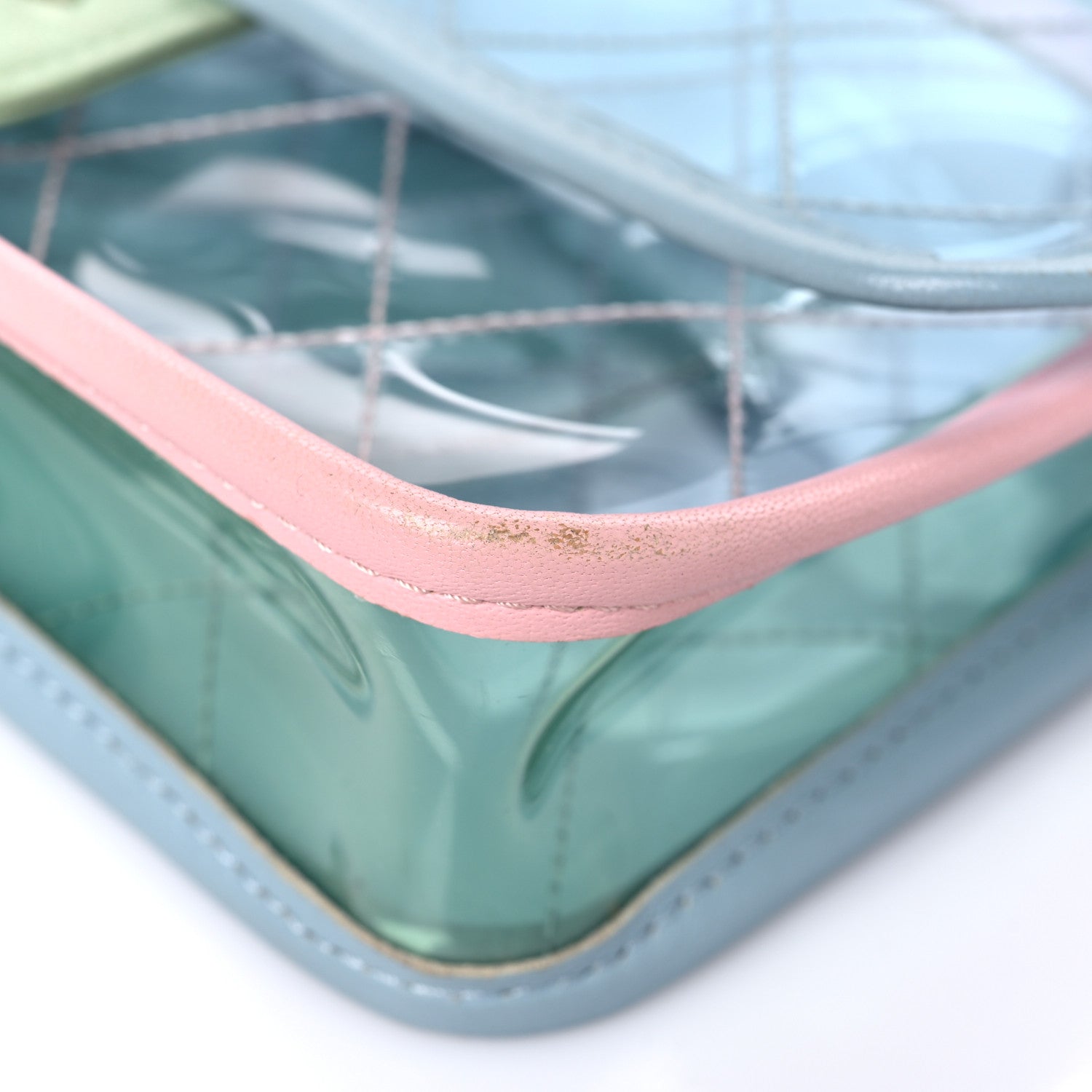 Chanel Lambskin PVC Quilted Mini Coco Splash Flap Blue Green 10 of 12