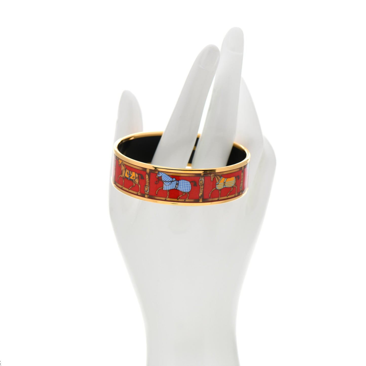 Enamel Printed Tenues Et Couvertures Wide Bracelet 62