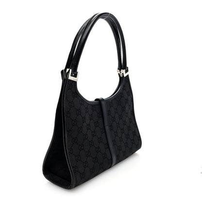 Gucci Monogram Bardot Shoulder Bag Black 3 of 10