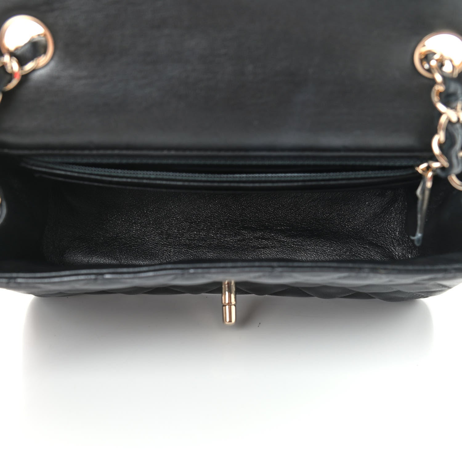 Chanel Lambskin Quilted Mini Rectangular Flap Black 5 of 9