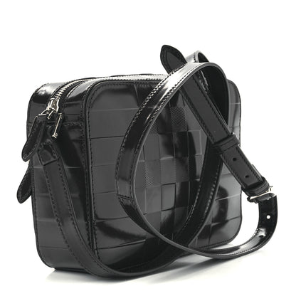 Burberry Patent Check Paddy Messenger Dark Charcoal Blue 2 of 10