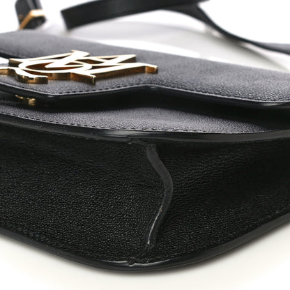 Alexander McQueen Grained Calfskin Small Insignia Flap Black 10 of 13