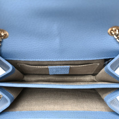 Gucci Dollar Calfskin Small Interlocking G Shoulder Bag Mineral Blue 5 of 11