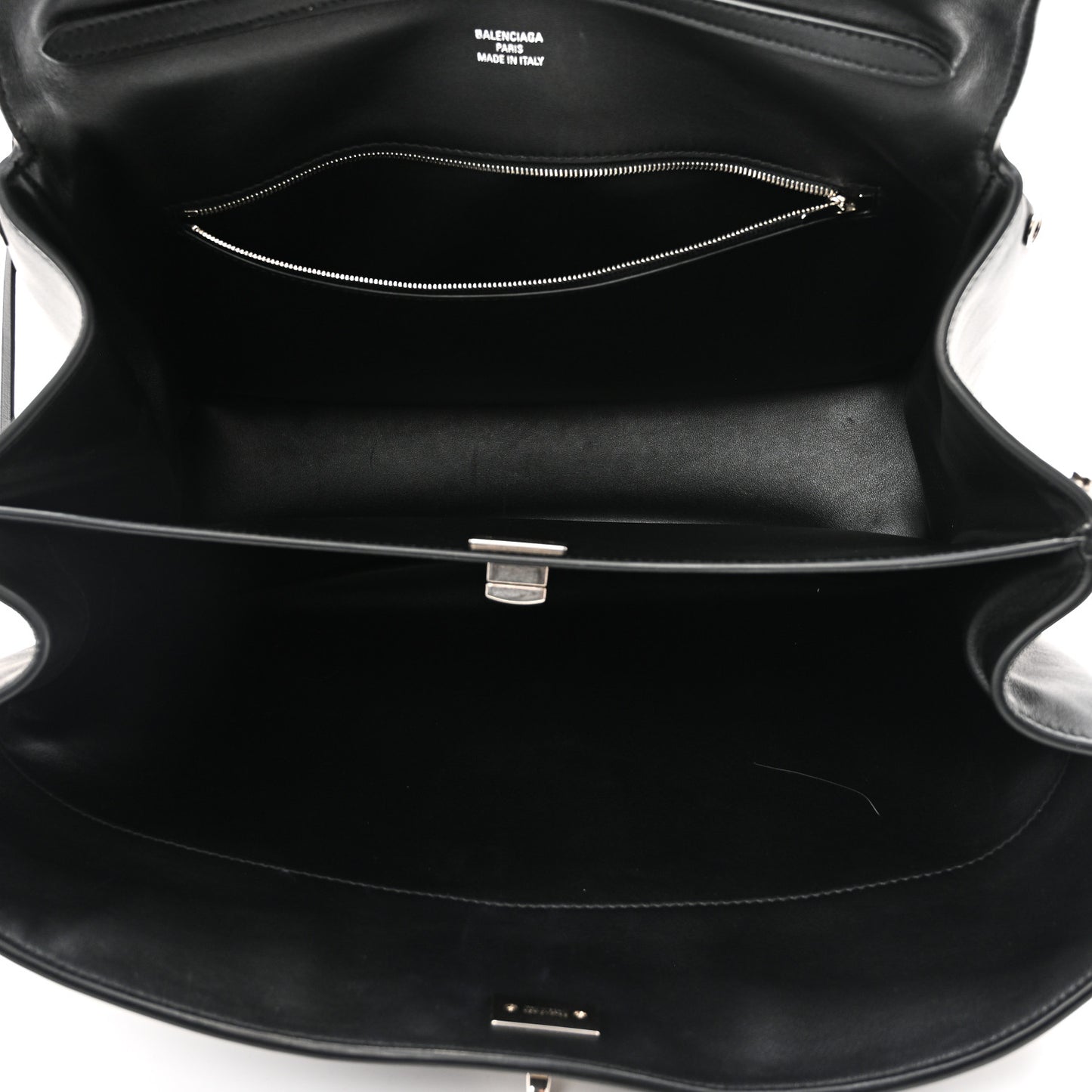 Natural Smooth Calfskin Medium Rodeo Top Handle Handbag Black