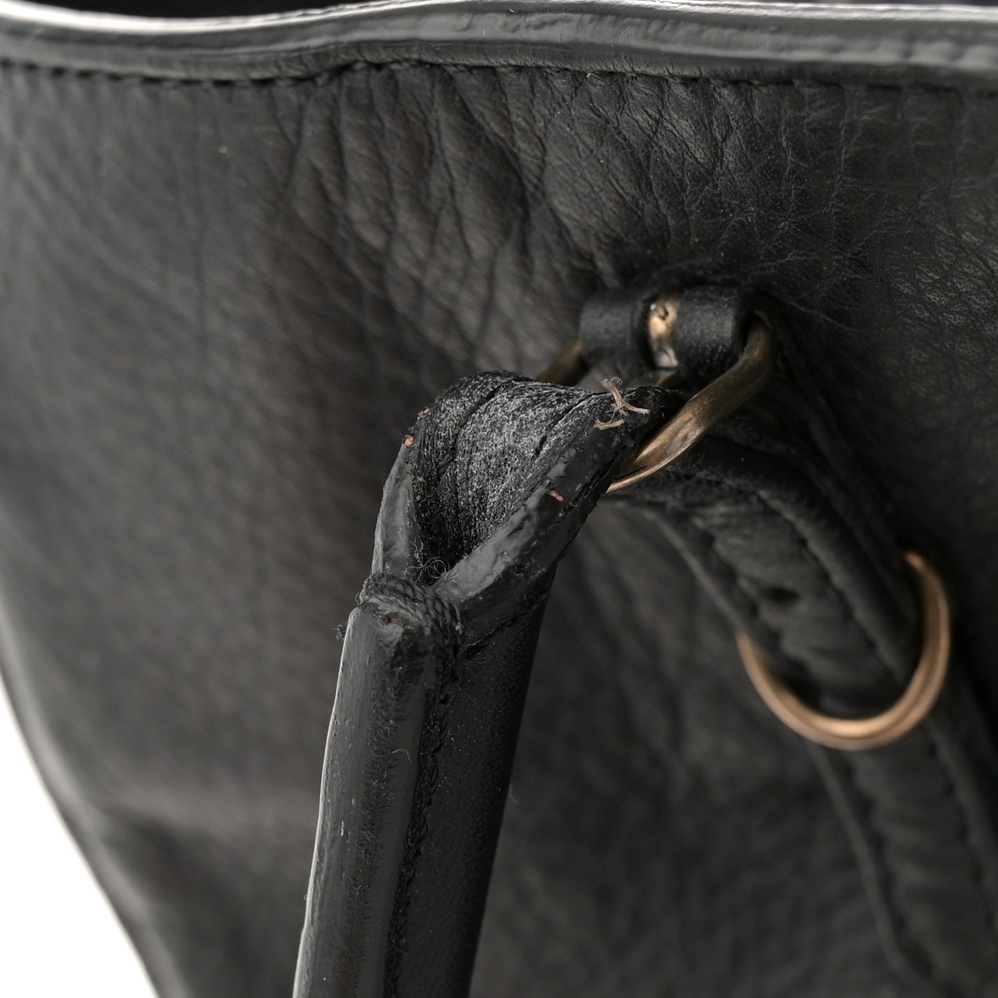 Veau Souple Mini Papier Tote Black