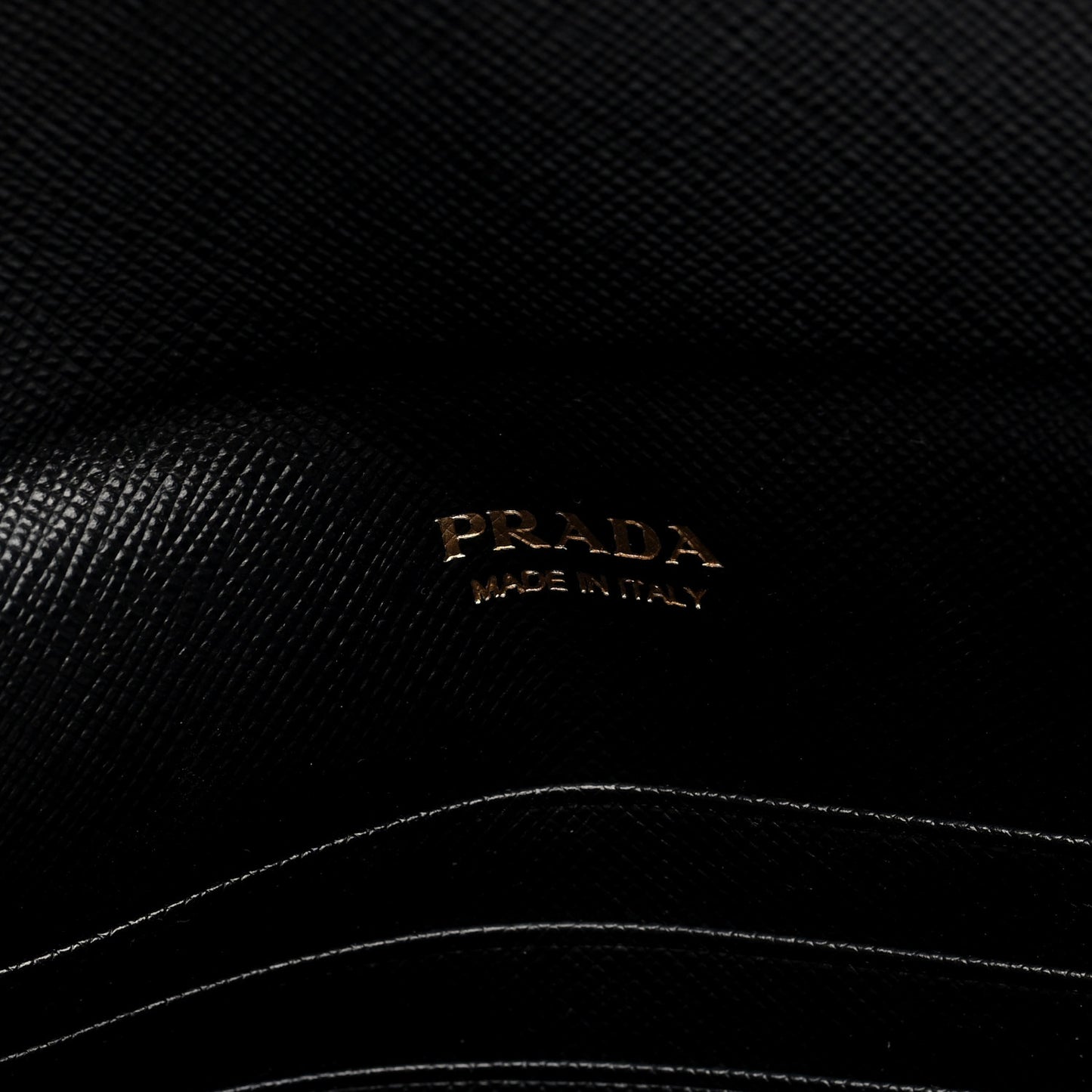 Saffiano City Calfskin Envelope Wallet Black
