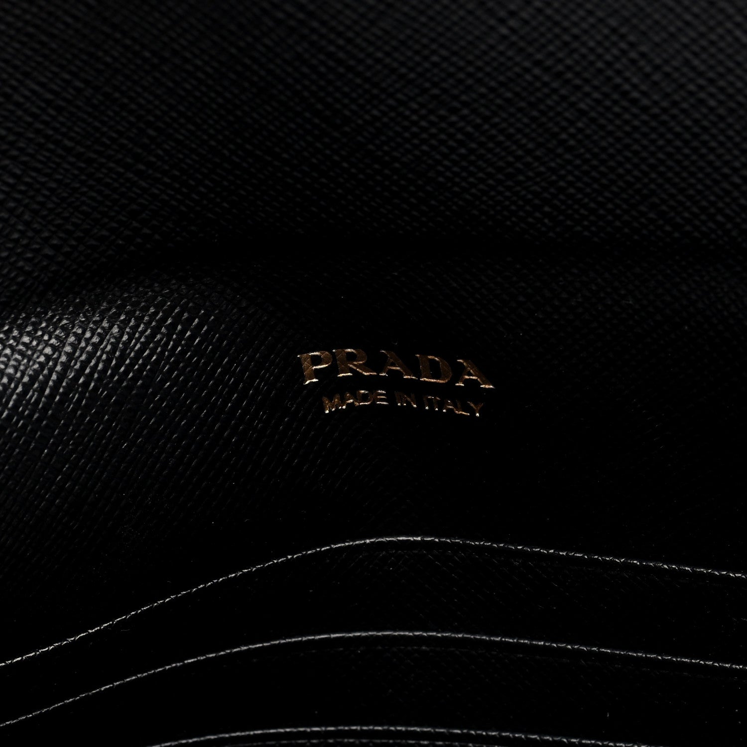 Prada Saffiano City Calfskin Envelope Wallet Black 6 of 6