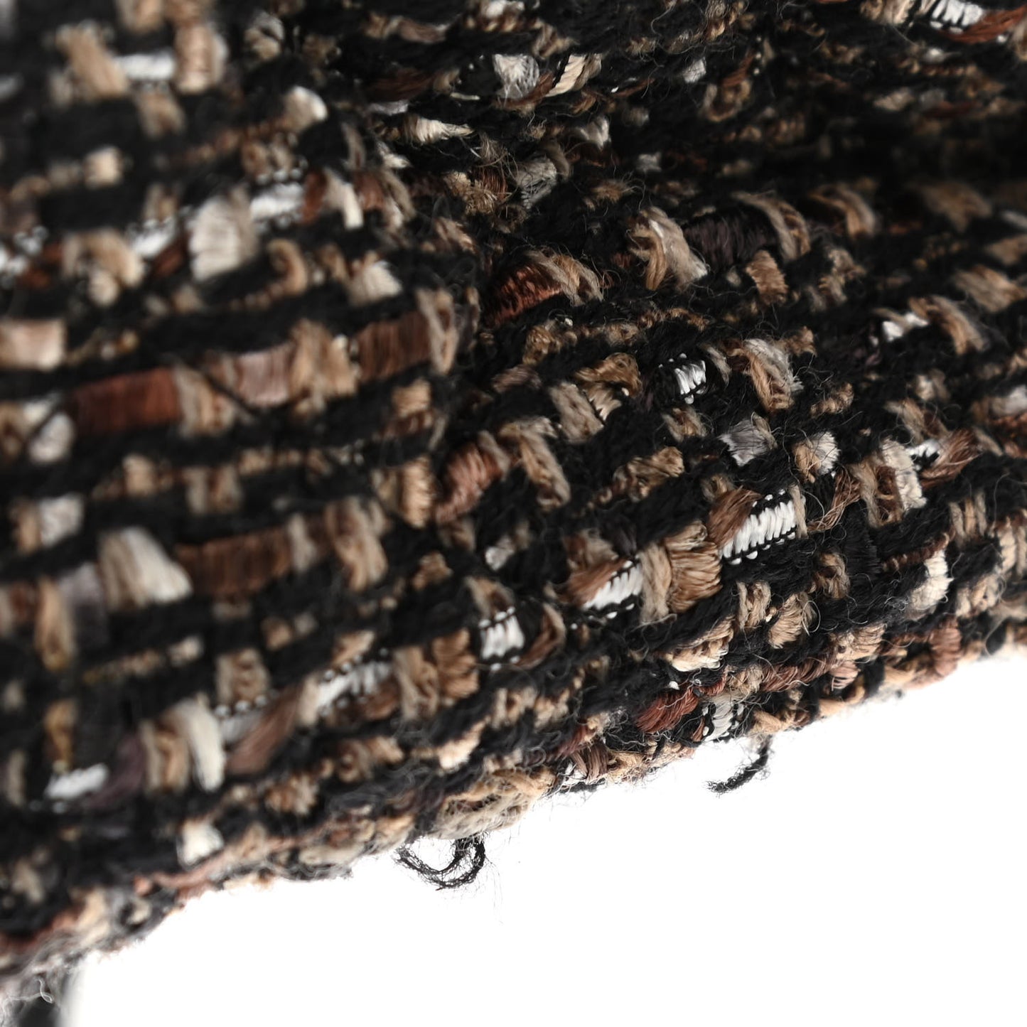 Tweed Quilted Medium Double Flap Brown
