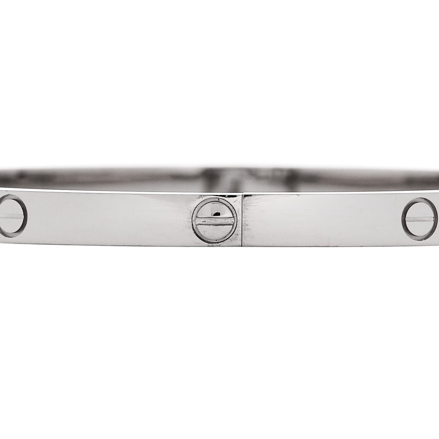 18K White Gold Small LOVE Bracelet 17