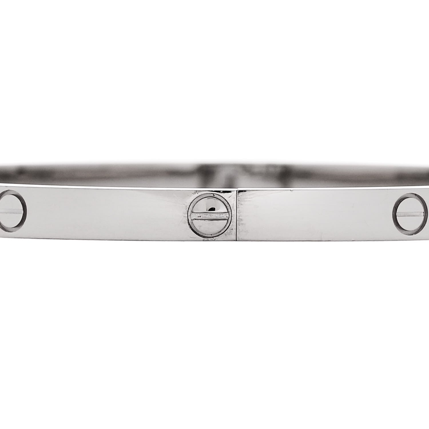 Cartier 18K White Gold Small LOVE Bracelet 17 4 of 8