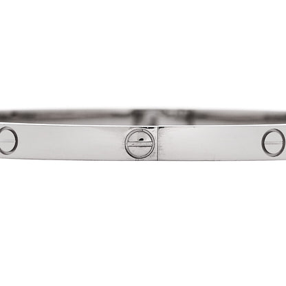 Cartier 18K White Gold Small LOVE Bracelet 17 4 of 8