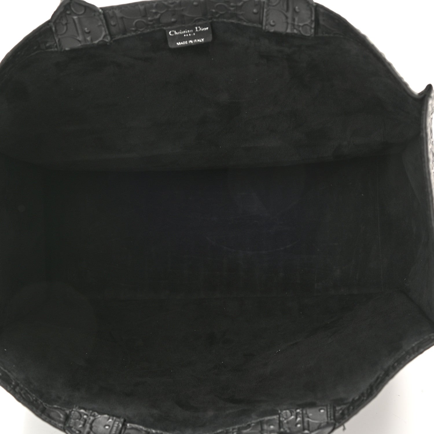 Christian Dior Oblique Calfskin Embossed Large Book Tote Black 5 of 8