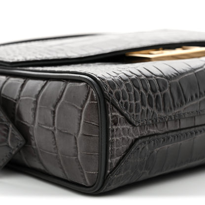 Givenchy Calfskin Crocodile Embossed Small Eden Storm Grey 8 of 9