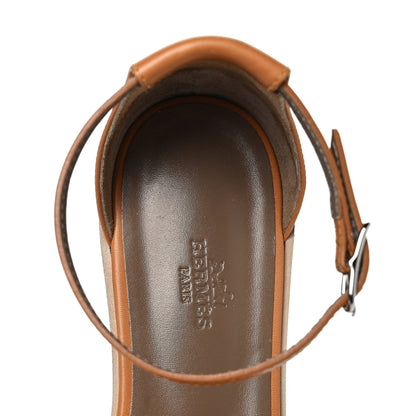 Hermes Calfskin Santorini Sandals 40 Naturel 7 of 9