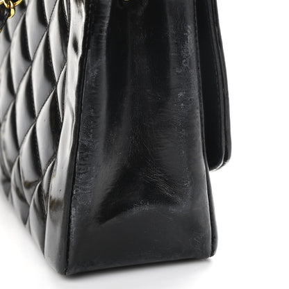 Chanel Patent Quilted Medium Single Flap Bag Black 12 of 22