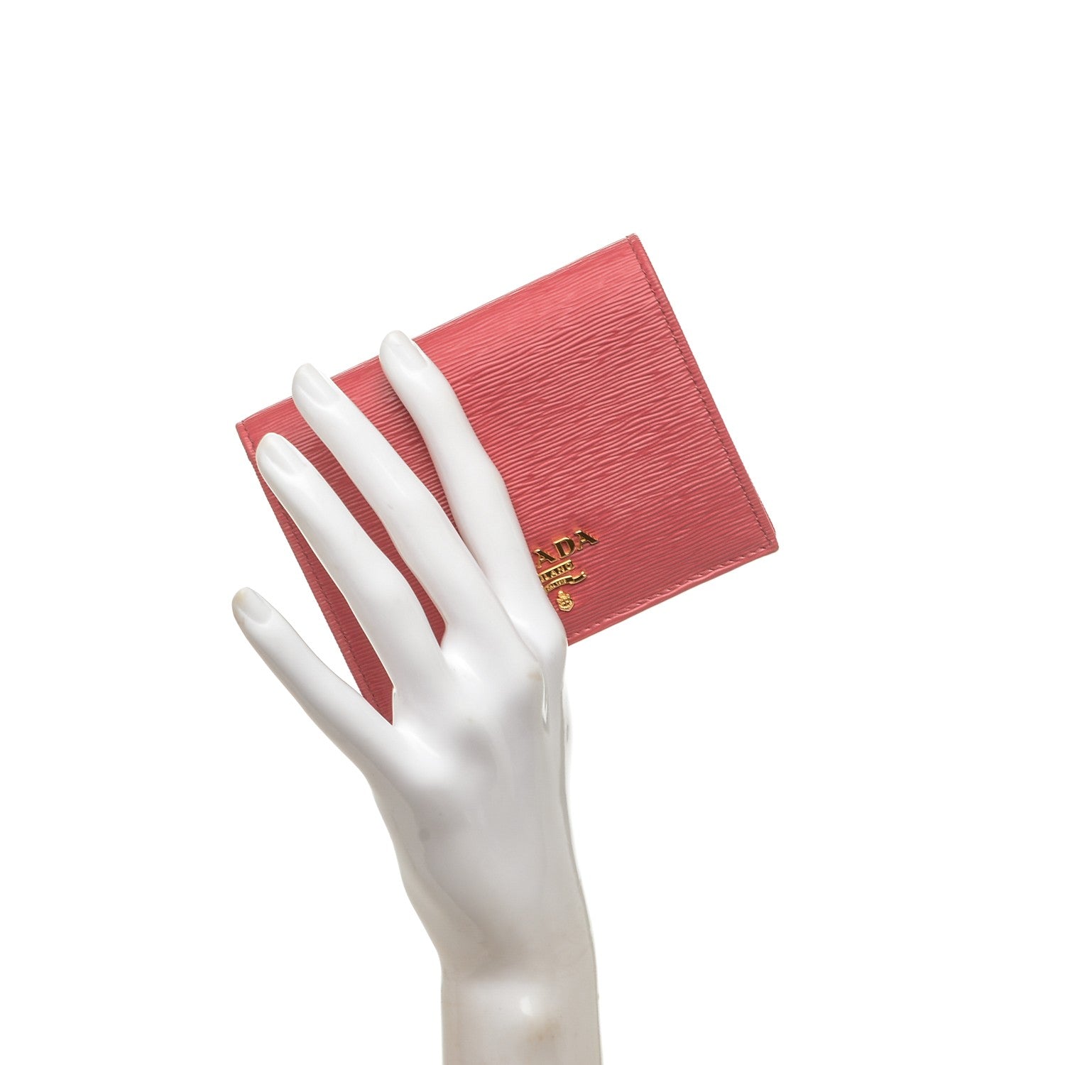 Prada Vitello Move Bi-Fold Wallet Peonia 2 of 6