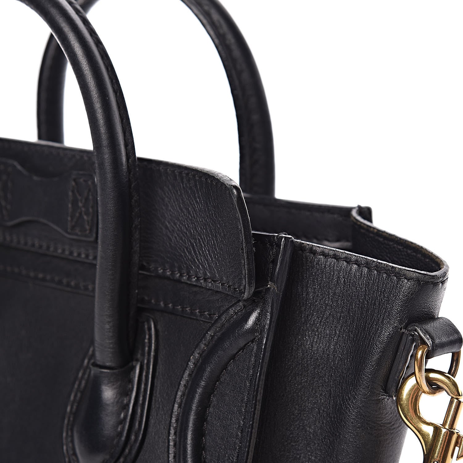 Celine Smooth Calfskin Nano Luggage Black 24 of 24
