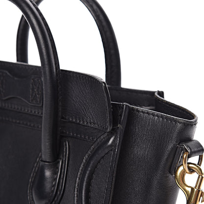 Celine Smooth Calfskin Nano Luggage Black 24 of 24