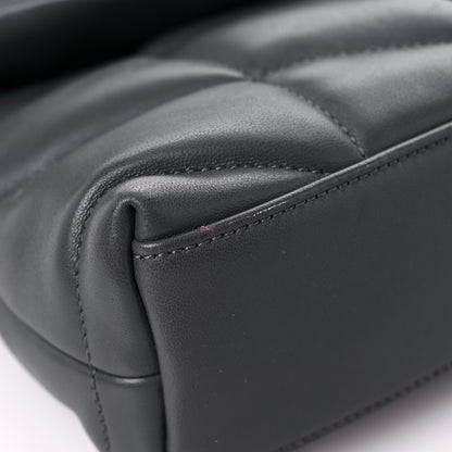 Saint Laurent Lambskin Quilted Toy Loulou Puffer Monogram Chain Satchel Storm 8 of 15