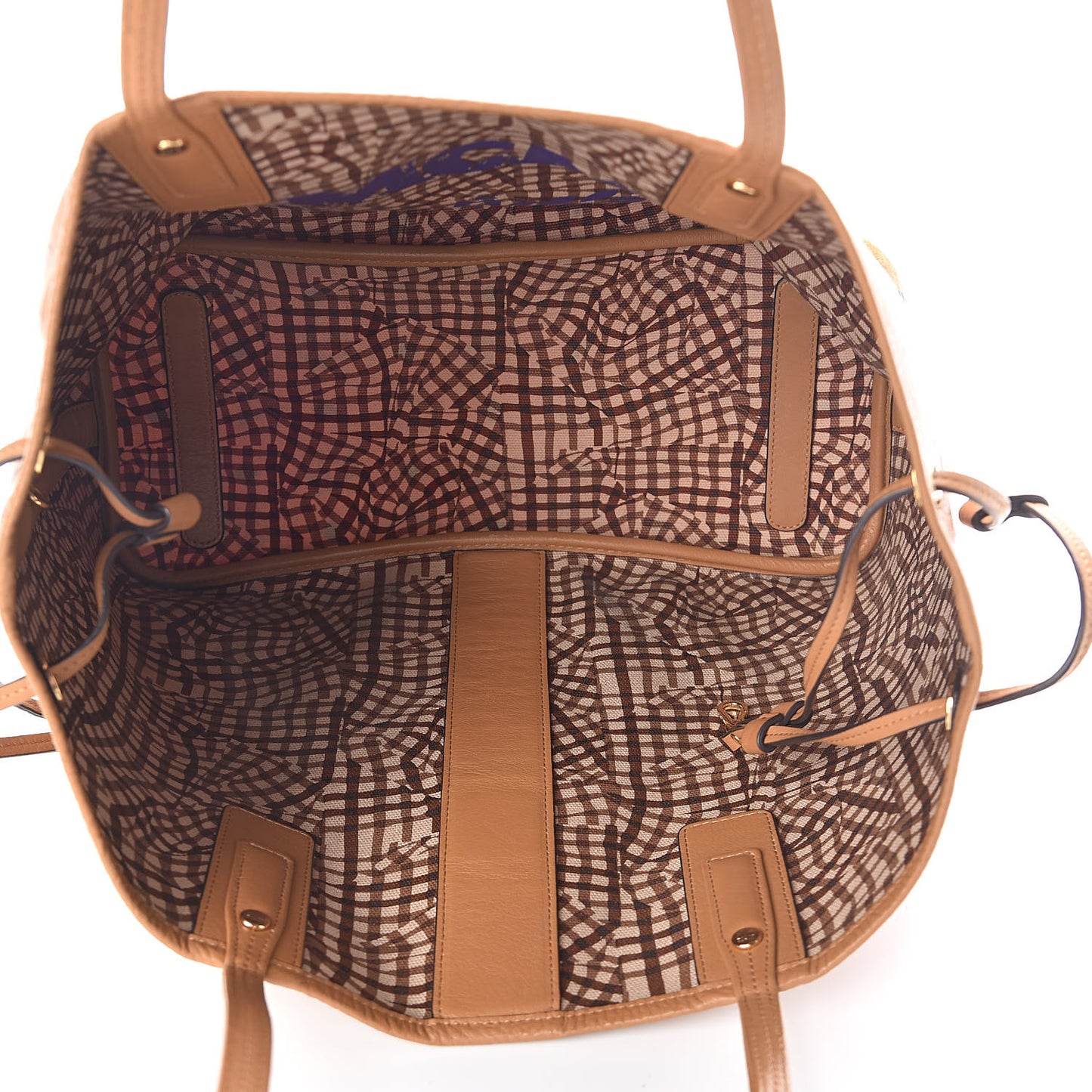 Visetos Medium Liz Reversible Shopper Tote Cognac