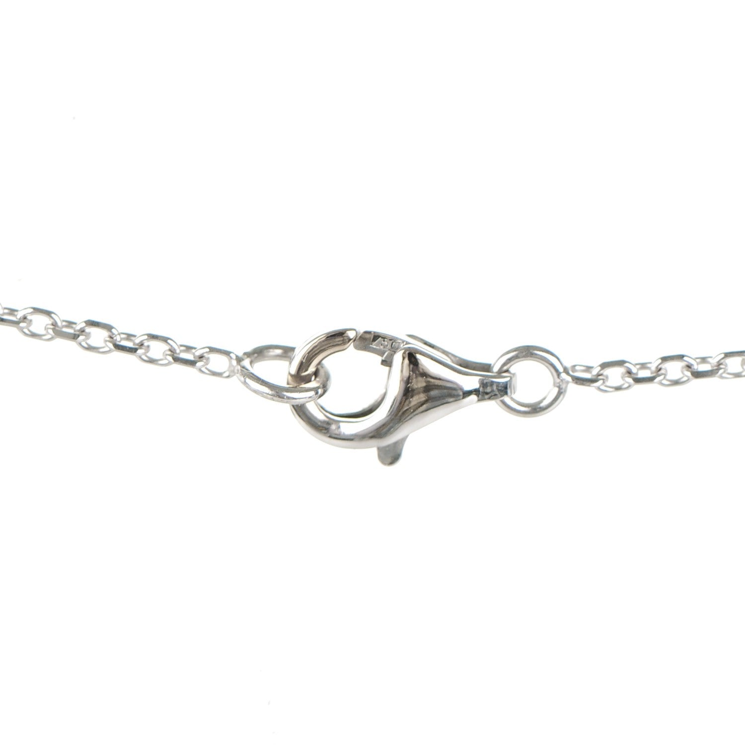 Van Cleef & Arpels 18K White Gold Mother of Pearl Vintage Alhambra Pendant Necklace 4 of 7