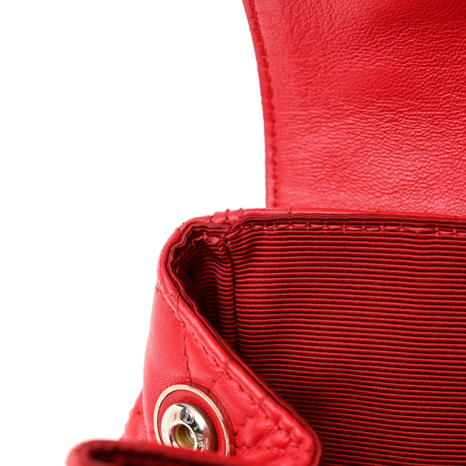 Christian Dior Lambskin Cannage Large Stardust Backpack Red 10 of 15