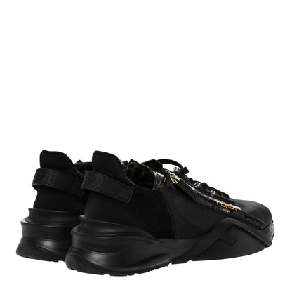Fendi Nylon Suede Mens Fendi Flow Low Top Sneakers 8.5 Black 4 of 15