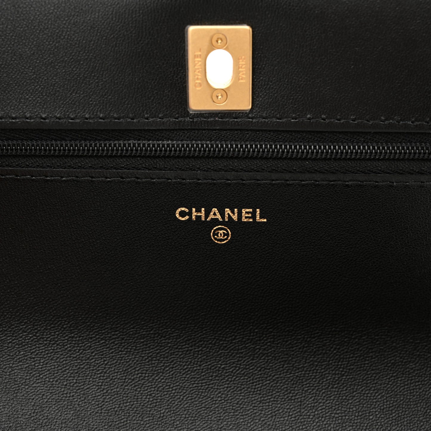 Lambskin Quilted Sweet Camellia Wallet On Chain WOC Black